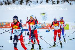 18.12.2021, Ramsau, Austria (AUT): Akito Watabe (JPN), Johannes Lamparter (AUT), (l-r)  - FIS world cup nordic combined men, individual gundersen HS98/10km, Ramsau (AUT). www.nordicfocus.com. © Volk/NordicFocus. Every downloaded picture is fee-liable.