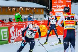 19.12.2021, Ramsau, Austria (AUT): Eric Frenzel (GER), Jarl Magnus Riiber (NOR), (l-r)  - FIS world cup nordic combined men, individual gundersen HS98/10km, Ramsau (AUT). www.nordicfocus.com. © Volk/NordicFocus. Every downloaded picture is fee-liable.