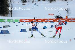 19.12.2021, Ramsau, Austria (AUT): Ilkka Herola (FIN), Jens Luraas Oftebro (NOR), (l-r)  - FIS world cup nordic combined men, individual gundersen HS98/10km, Ramsau (AUT). www.nordicfocus.com. © Volk/NordicFocus. Every downloaded picture is fee-liable.