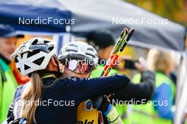 31.10.2021, Oberhof, Germany (GER): Jenny Nowak (GER), Cindy Haasch (GER), (l-r)  - German Championships Nordic Combined, individual gundersen HS100/5km women, Oberhof (GER). www.nordicfocus.com. © Volk/NordicFocus. Every downloaded picture is fee-liable.