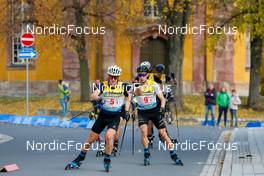 31.10.2021, Oberhof, Germany (GER): Antoine Gerard (FRA), Jakob Lange (GER) (l-r)  - German Championships Nordic Combined, team HS140/5km men, Oberhof (GER). www.nordicfocus.com. © Volk/NordicFocus. Every downloaded picture is fee-liable.