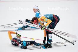 27.02.2021, Oberstdorf, Germany (GER): Maria Gerboth (GER), Cindy Haasch (GER), (l-r) - FIS nordic world ski championships nordic combined women, individual gundersend HS106/5km, Oberstdorf (GER). www.nordicfocus.com. © Modica/NordicFocus. Every downloaded picture is fee-liable.