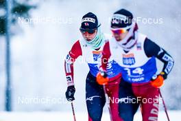 03.12.2021, Lillehammer, Norway (NOR): Yuna Kasai (JPN), Anju Nakamura (JPN), (l-r) - FIS world cup nordic combined women, individual gundersen HS98/5km, Lillehammer (NOR). www.nordicfocus.com. © Thibaut/NordicFocus. Every downloaded picture is fee-liable.