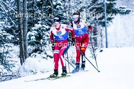 03.12.2021, Lillehammer, Norway (NOR): Ida Marie Hagen (NOR), Lisa Hirner (AUT), Group - FIS world cup nordic combined women, individual gundersen HS98/5km, Lillehammer (NOR). www.nordicfocus.com. © Thibaut/NordicFocus. Every downloaded picture is fee-liable.