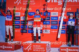 04.12.2021, Lillehammer, Norway (NOR): Mari Leinan Lund (NOR), Gyda Westvold Hansen (NOR), Lisa Hirner (AUT), (l-r) - FIS world cup nordic combined women, individual gundersen HS98/5km, Lillehammer (NOR). www.nordicfocus.com. © Thibaut/NordicFocus. Every downloaded picture is fee-liable.