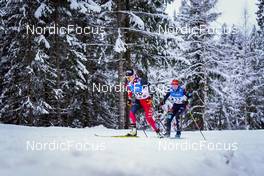 04.12.2021, Lillehammer, Norway (NOR): Anju Nakamura (JPN), Maria Gerboth (GER), (l-r)  - FIS world cup nordic combined women, individual gundersen HS98/5km, Lillehammer (NOR). www.nordicfocus.com. © Thibaut/NordicFocus. Every downloaded picture is fee-liable.