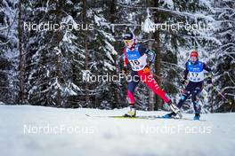04.12.2021, Lillehammer, Norway (NOR): Anju Nakamura (JPN), Maria Gerboth (GER), (l-r)  - FIS world cup nordic combined women, individual gundersen HS98/5km, Lillehammer (NOR). www.nordicfocus.com. © Thibaut/NordicFocus. Every downloaded picture is fee-liable.