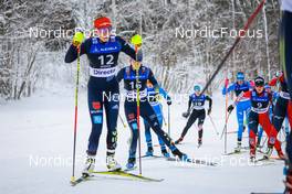 11.12.2021, Otepaeae, Estonia (EST): Jenny Nowak (GER), Maria Gerboth (GER), (l-r)  - FIS world cup nordic combined women, Mass Start HS97/5km, Otepaeae (EST). www.nordicfocus.com. © Volk/NordicFocus. Every downloaded picture is fee-liable.
