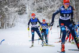 11.12.2021, Otepaeae, Estonia (EST): Jenny Nowak (GER), Maria Gerboth (GER), (l-r)  - FIS world cup nordic combined women, Mass Start HS97/5km, Otepaeae (EST). www.nordicfocus.com. © Volk/NordicFocus. Every downloaded picture is fee-liable.