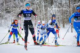 11.12.2021, Otepaeae, Estonia (EST): Tereza Koldovska (CZE), Annika Malacinski (USA), Chulpan Valieva (RUS), Annamaija Oinas (FIN), (l-r)  - FIS world cup nordic combined women, Mass Start HS97/5km, Otepaeae (EST). www.nordicfocus.com. © Volk/NordicFocus. Every downloaded picture is fee-liable.