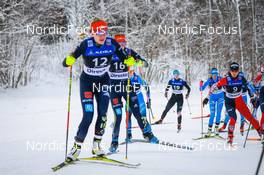 11.12.2021, Otepaeae, Estonia (EST): Jenny Nowak (GER), Maria Gerboth (GER), Yuna Kasai (JPN), (l-r)  - FIS world cup nordic combined women, Mass Start HS97/5km, Otepaeae (EST). www.nordicfocus.com. © Volk/NordicFocus. Every downloaded picture is fee-liable.