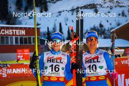 17.12.2021, Ramsau, Austria (AUT): Annika Sieff (ITA), Veronica Gianmoena (ITA), (l-r)  - FIS world cup nordic combined women, individual gundersen HS97/5km, Ramsau (AUT). www.nordicfocus.com. © Volk/NordicFocus. Every downloaded picture is fee-liable.