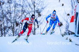 17.12.2021, Ramsau, Austria (AUT): Ami Sawaya (JPN), Daniela Dejori (ITA), (l-r)  - FIS world cup nordic combined women, individual gundersen HS97/5km, Ramsau (AUT). www.nordicfocus.com. © Volk/NordicFocus. Every downloaded picture is fee-liable.