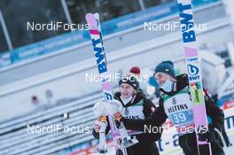 01.01.2021, Garmisch, Germany (GER): Dawid Kubacki (POL), Piotr Zyla (POL), (l-r) - FIS world cup ski jumping men, four hills tournament, individual HS142, Garmisch (GER). www.nordicfocus.com. © EXPA/JFK/NordicFocus. Every downloaded picture is fee-liable.