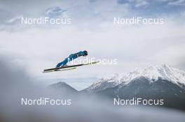 02.01.2021, Innsbruck, Austria (AUT): Artti Aigro (EST) - FIS world cup ski jumping men, four hills tournament, qualification, individual HS128, Innsbruck (AUT). www.nordicfocus.com. © EXPA/JFK/NordicFocus. Every downloaded picture is fee-liable.