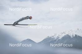 02.01.2021, Innsbruck, Austria (AUT): Daniel Huber (AUT) - FIS world cup ski jumping men, four hills tournament, qualification, individual HS128, Innsbruck (AUT). www.nordicfocus.com. © EXPA/JFK/NordicFocus. Every downloaded picture is fee-liable.