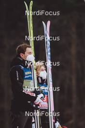 03.01.2021, Innsbruck, Austria (AUT): Kamil Stoch (POL), Dawid Kubacki (POL), (l-r) - FIS world cup ski jumping men, four hills tournament, individual HS128, Innsbruck (AUT). www.nordicfocus.com. © EXPA/JFK/NordicFocus. Every downloaded picture is fee-liable.
