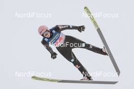 03.01.2021, Innsbruck, Austria (AUT): Karl Geiger (GER) - FIS world cup ski jumping men, four hills tournament, individual HS128, Innsbruck (AUT). www.nordicfocus.com. © EXPA/JFK/NordicFocus. Every downloaded picture is fee-liable.