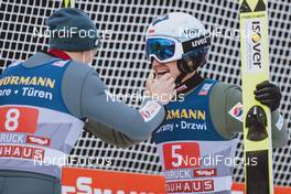 03.01.2021, Innsbruck, Austria (AUT): Piotr Zyla (POL), Kamil Stoch (POL), (l-r) - FIS world cup ski jumping men, four hills tournament, individual HS128, Innsbruck (AUT). www.nordicfocus.com. © EXPA/JFK/NordicFocus. Every downloaded picture is fee-liable.