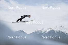 02.01.2021, Innsbruck, Austria (AUT): Karl Geiger (GER) - FIS world cup ski jumping men, four hills tournament, qualification, individual HS128, Innsbruck (AUT). www.nordicfocus.com. © EXPA/JFK/NordicFocus. Every downloaded picture is fee-liable.