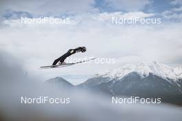 02.01.2021, Innsbruck, Austria (AUT): Mikhail Nazarov (RUS) - FIS world cup ski jumping men, four hills tournament, qualification, individual HS128, Innsbruck (AUT). www.nordicfocus.com. © EXPA/JFK/NordicFocus. Every downloaded picture is fee-liable.