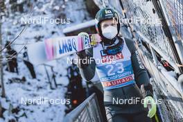 05.01.2021, Bischofshofen, Austria (AUT): Mikhail Nazarov (RUS) - FIS world cup ski jumping men, four hills tournament, qualification, individual HS142, Bischofshofen (AUT). www.nordicfocus.com. © EXPA/JFK/NordicFocus. Every downloaded picture is fee-liable.