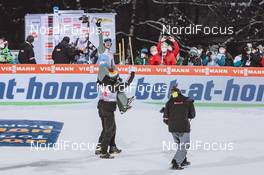 06.01.2021, Bischofshofen, Austria (AUT): Dawid Kubacki (POL), Kamil Stoch (POL), Piotr Zyla (POL),  (l-r) - FIS world cup ski jumping men, four hills tournament, individual HS142, Bischofshofen (AUT). www.nordicfocus.com. © EXPA/JFK/NordicFocus. Every downloaded picture is fee-liable.