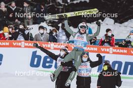 06.01.2021, Bischofshofen, Austria (AUT): Dawid Kubacki (POL), Kamil Stoch (POL), Piotr Zyla (POL),  (l-r) - FIS world cup ski jumping men, four hills tournament, individual HS142, Bischofshofen (AUT). www.nordicfocus.com. © EXPA/JFK/NordicFocus. Every downloaded picture is fee-liable.
