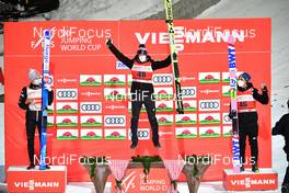09.01.2021, Titisee-Neustadt, Germany (GER): Halvor Egner Granerud (NOR), Kamil Stoch (POL), Piotr Zyla (POL), podium - FIS world cup ski jumping men, individual HS142, Titisee-Neustadt (GER). www.nordicfocus.com. © Reichert/NordicFocus. Every downloaded picture is fee-liable.
