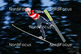 09.01.2021, Titisee-Neustadt, Germany (GER): Karl Geiger (GER) - FIS world cup ski jumping men, individual HS142, Titisee-Neustadt (GER). www.nordicfocus.com. © Volk/NordicFocus. Every downloaded picture is fee-liable.