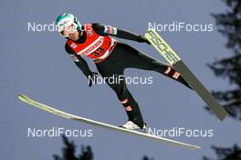 10.01.2021, Titisee-Neustadt, Germany (GER): Michael Hayboeck (AUT) - FIS world cup ski jumping men, individual HS142, Titisee-Neustadt (GER). www.nordicfocus.com. © Volk/NordicFocus. Every downloaded picture is fee-liable.