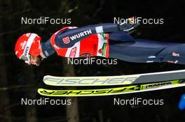 10.01.2021, Titisee-Neustadt, Germany (GER): Markus Eisenbichler (GER) - FIS world cup ski jumping men, individual HS142, Titisee-Neustadt (GER). www.nordicfocus.com. © Volk/NordicFocus. Every downloaded picture is fee-liable.
