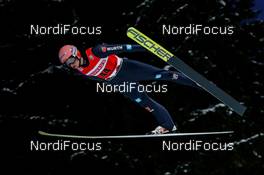 10.01.2021, Titisee-Neustadt, Germany (GER): Karl Geiger (GER) - FIS world cup ski jumping men, individual HS142, Titisee-Neustadt (GER). www.nordicfocus.com. © Volk/NordicFocus. Every downloaded picture is fee-liable.