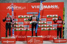 10.01.2021, Titisee-Neustadt, Germany (GER): Daniel Andre Tande (NOR), Halvor Egner Granerud (NOR), Stefan Kraft (AUT) (l-r) - FIS world cup ski jumping men, individual HS142, Titisee-Neustadt (GER). www.nordicfocus.com. © Volk/NordicFocus. Every downloaded picture is fee-liable.