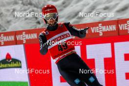 10.01.2021, Titisee-Neustadt, Germany (GER): Markus Eisenbichler (GER) - FIS world cup ski jumping men, individual HS142, Titisee-Neustadt (GER). www.nordicfocus.com. © Volk/NordicFocus. Every downloaded picture is fee-liable.