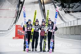 23.01.2021, Lahti, Finland (FIN): Dawid Kubacki (POL), Kamil Stoch (POL), Andrzej Stekala (POL), Piotr Zyla (POL), (l-r)  - FIS world cup ski jumping men, team HS130, Lahti (FIN). www.nordicfocus.com. © Modica/NordicFocus. Every downloaded picture is fee-liable.