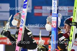 30.01.2021 Willingen, Germany (GER): Daniel Andre Tande (NOR), Halvor Egner Granerud (NOR), Kamil Stoch (POL), podium - FIS world cup ski jumping men, individual HS147, Willingen (GER). www.nordicfocus.com. © Reichert/NordicFocus. Every downloaded picture is fee-liable.