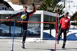 24.03.2021, Planica, Slovenia (SLO): Philipp Aschenwald (AUT), Markus Schiffner (AUT), (l-r) - FIS world cup ski jumping men, training, Planica (SLO). www.nordicfocus.com. © Reichert/NordicFocus. Every downloaded picture is fee-liable.