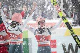 05.03.2021, Oberstdorf, Germany (GER): Daniel Huber (AUT), Stefan Kraft (AUT), (l-r)  - FIS nordic world ski championships ski jumping men, individual HS137, Oberstdorf (GER). www.nordicfocus.com. © Modica/NordicFocus. Every downloaded picture is fee-liable.