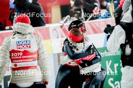 28.02.2021, Oberstdorf, Germany (GER): Markus Eisenbichler (GER), Anna Rupprecht (GER), Katharina Althaus (GER), (l-r)  - FIS nordic world ski championships ski jumping men, mixed team HS106, Oberstdorf (GER). www.nordicfocus.com. © Modica/NordicFocus. Every downloaded picture is fee-liable.