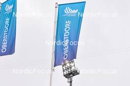 29.12.2021, Oberstdorf, Germany (GER): feature: flag of Vierschanzentournee in the wind - FIS world cup ski jumping men, four hills tournament, individual HS137, Oberstdorf (GER). www.nordicfocus.com. © Reichert/NordicFocus. Every downloaded picture is fee-liable.