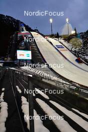 29.12.2021, Oberstdorf, Germany (GER): feature: jumping hill with empty stands - FIS world cup ski jumping men, four hills tournament, individual HS137, Oberstdorf (GER). www.nordicfocus.com. © Reichert/NordicFocus. Every downloaded picture is fee-liable.