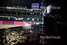 29.12.2021, Oberstdorf, Germany (GER): feature: rain drops; rainy conditions  - FIS world cup ski jumping men, four hills tournament, individual HS137, Oberstdorf (GER). www.nordicfocus.com. © Reichert/NordicFocus. Every downloaded picture is fee-liable.