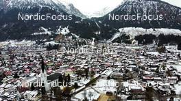 29.12.2021, Oberstdorf, Germany (GER): feature: Oberstdorf from above; drone shot - FIS world cup ski jumping men, four hills tournament, individual HS137, Oberstdorf (GER). www.nordicfocus.com. © Reichert/NordicFocus. Every downloaded picture is fee-liable.