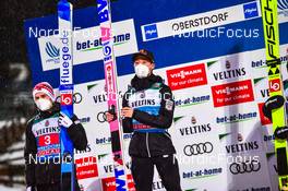 29.12.2021, Oberstdorf, Germany (GER): Halvor Egner Granerud (NOR), Ryoyu Kobayashi (JPN), (l-r) - FIS world cup ski jumping men, four hills tournament, individual HS137, Oberstdorf (GER). www.nordicfocus.com. © Reichert/NordicFocus. Every downloaded picture is fee-liable.