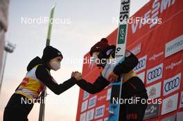 21.03.2021, Nizhny Tagil, Russia (RUS): Nika Kriznar (SLO), Sara Takanashi (JPN) - FIS world cup ski jumping women, individual HS97, Nizhny Tagil (RUS). www.nordicfocus.com. © Tumashov/NordicFocus. Every downloaded picture is fee-liable.