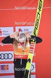 28.03.2021, Chaikovsky, Russia (RUS): Marita Kramer (AUT) - FIS world cup ski jumping women, cups, Chaikovsky (RUS). www.nordicfocus.com. © Tumashov/NordicFocus. Every downloaded picture is fee-liable.