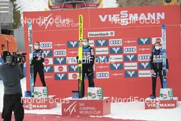 05.02.2021, Hinzenbach, Austria (AUT): Ema Klinec (SLO), Nika Kriznar (SLO), Eirin Maria Kvandal (NOR), (l-r)  - FIS world cup ski jumping women, individual HS90, Hinzenbach (AUT). www.nordicfocus.com. © Modica/NordicFocus. Every downloaded picture is fee-liable.