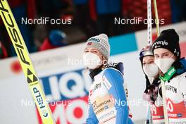 03.03.2021, Oberstdorf, Germany (GER): Maren Lundby (NOR), Sara Takanashi (JPN) - FIS nordic world ski championships ski jumping women, individual HS137, Oberstdorf (GER). www.nordicfocus.com. © Modica/NordicFocus. Every downloaded picture is fee-liable.