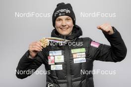 25.02.2021, Oberstdorf, Germany (GER): Ema Klinec (SLO) - FIS nordic world ski championships ski jumping women, medals, Oberstdorf (GER). www.nordicfocus.com. © Modica/NordicFocus. Every downloaded picture is fee-liable.